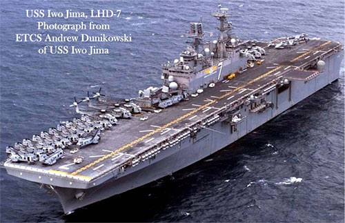 El portaaviones Iwo Jima